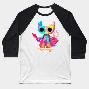 Colorful KIYO DOODLE Baseball T-Shirt